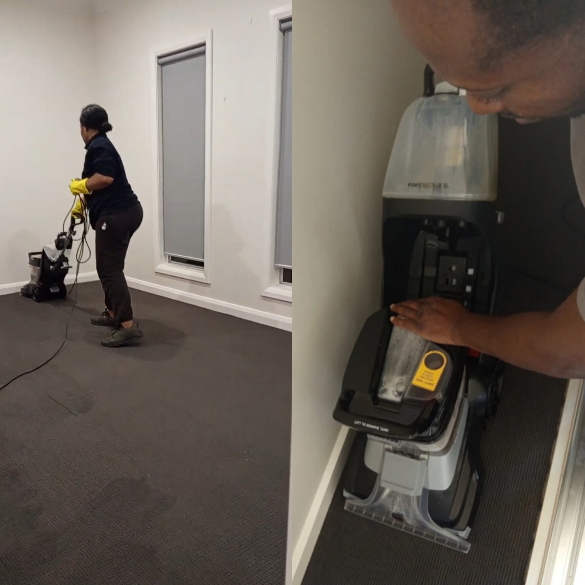 Vine Cleaning team using professional carpet cleaning equipment